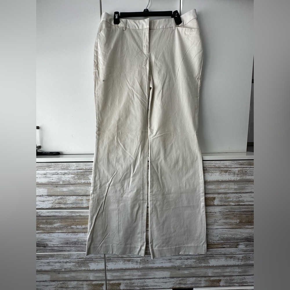Body by Victoria cream colored flared pants. Size 14. Excellent condition.
